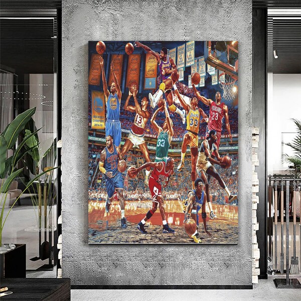 Nba Legends Poster Etsy