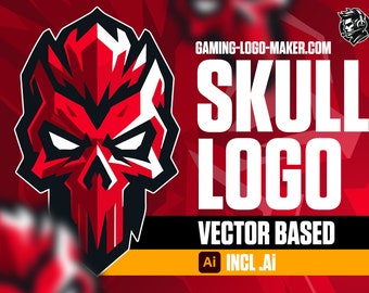 Skull Gaming Logo 03 | Esports Logo | Team Logo | Clan Logo | Mascot Design