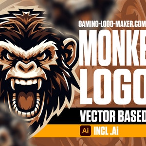 Monkey Gaming Logo 03 Esports Logo Team Logo Clan Logo Mascot Design image 1