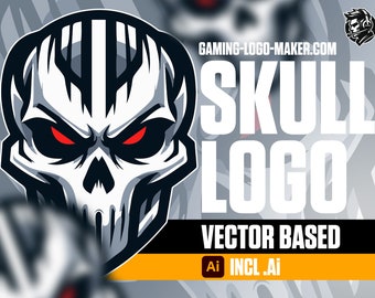 Skull Gaming Logo 04 | Esports Logo | Team Logo | Clan Logo | Mascot Design