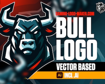 Bull Gaming Logo 02 | Esports Logo | Team Logo | Clan Logo | Mascot Design