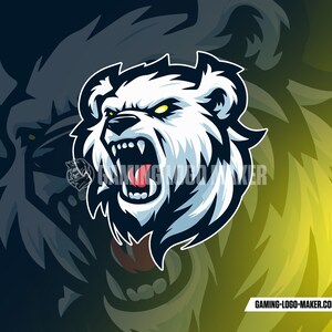 Polar Bear Gaming Logo 03 Esports Logo Team Logo Clan Logo Mascot Design image 3