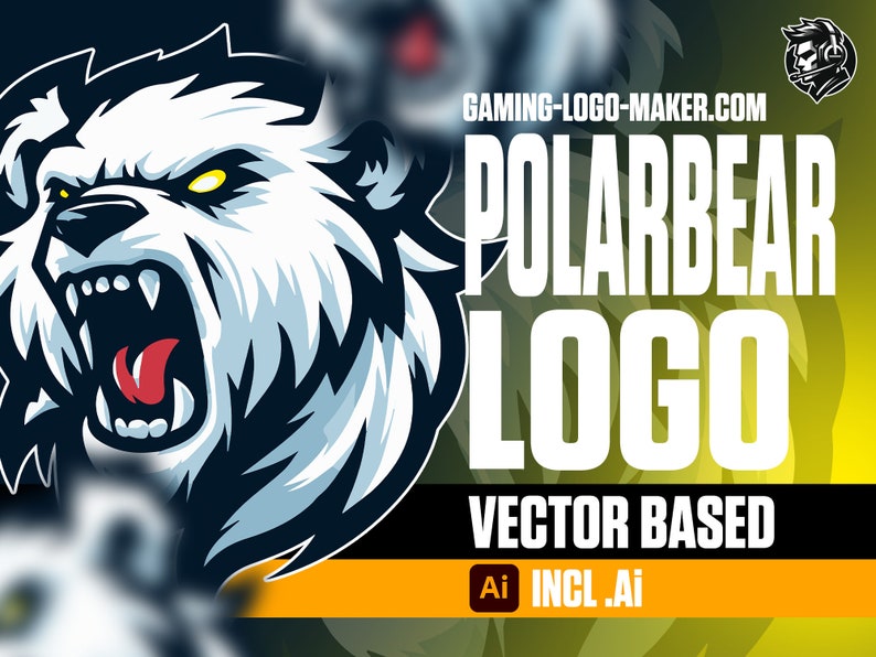 Polar Bear Gaming Logo 03 Esports Logo Team Logo Clan Logo Mascot Design image 1