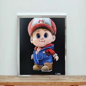 Plakatplakat - Innenwanddekoration - originelle Geschenkidee - Druck - Mario-Plakat