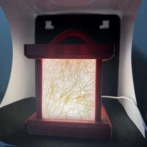 Portable Asian Lamp with Authentic Japanese Paper – LED Powered Cozy Home Decor or On-the-Go Lighting