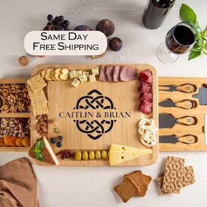 Celtic Knot Personalized Charcuterie Board, St. Patrick&#39;s Day, Irish Day Gift, Scottish Gift, Housewarming Gifts, Irish Gifts, Home Decor