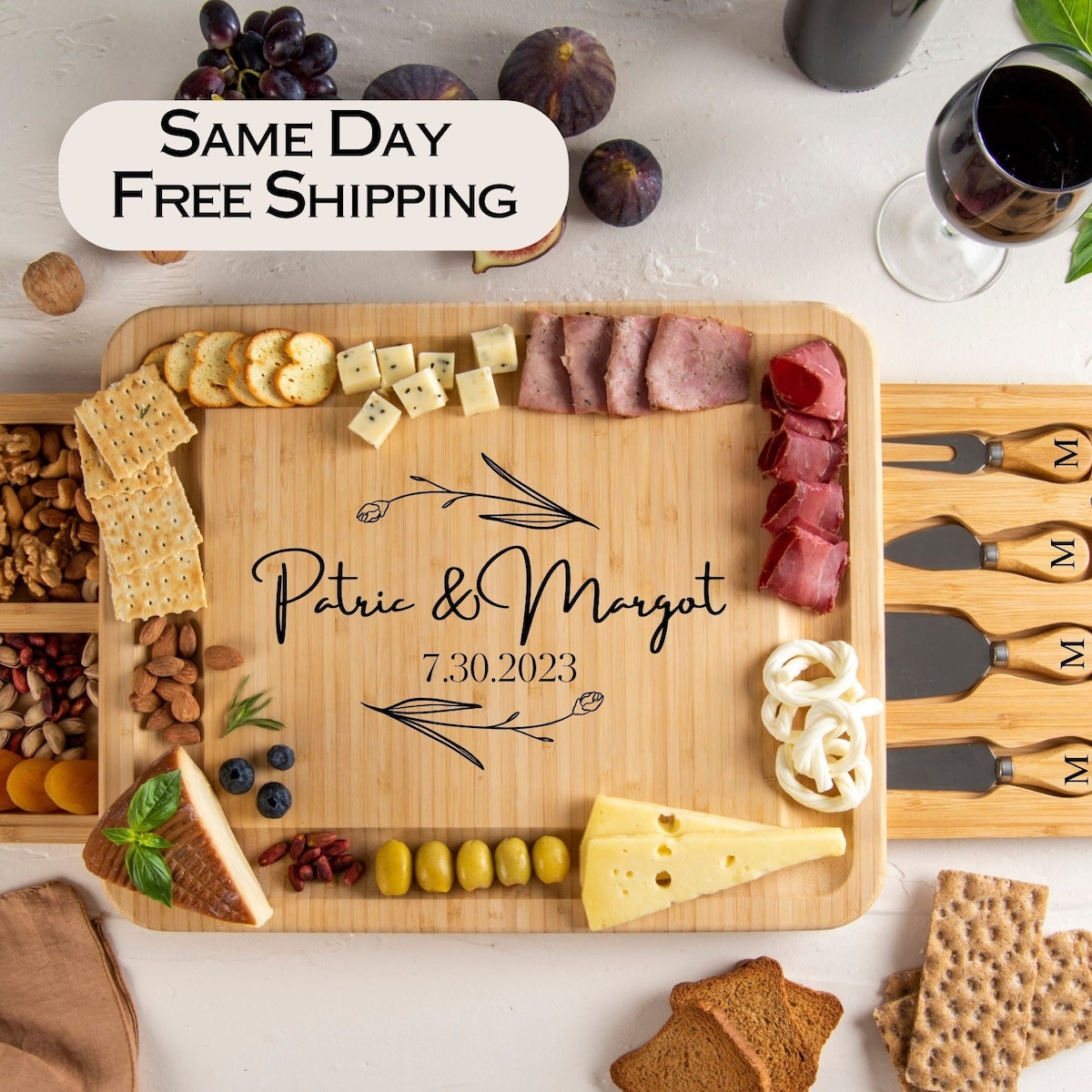 Personalized Charcuterie Board Set, Gift for Couples - Etsy
