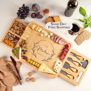 Personalized Charcuterie Board, Custom Cheese Board with Engraving, Mother of the Bride, Wedding Gifts, Couple Gifts, Housewarming Gift Idea