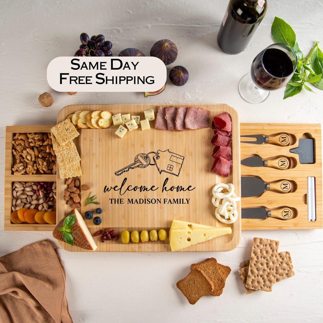 Housewarming Personalized Charcuterie Board, Welcome Home Gift, Realtor ...