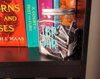TBR Jar, Book Jar, Mini Book Jar, Custom Reading Jar, Personalized Book Jar, Personalized TBR Jar