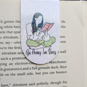 Go Away I&#39;m Busy Magnet Bookmark