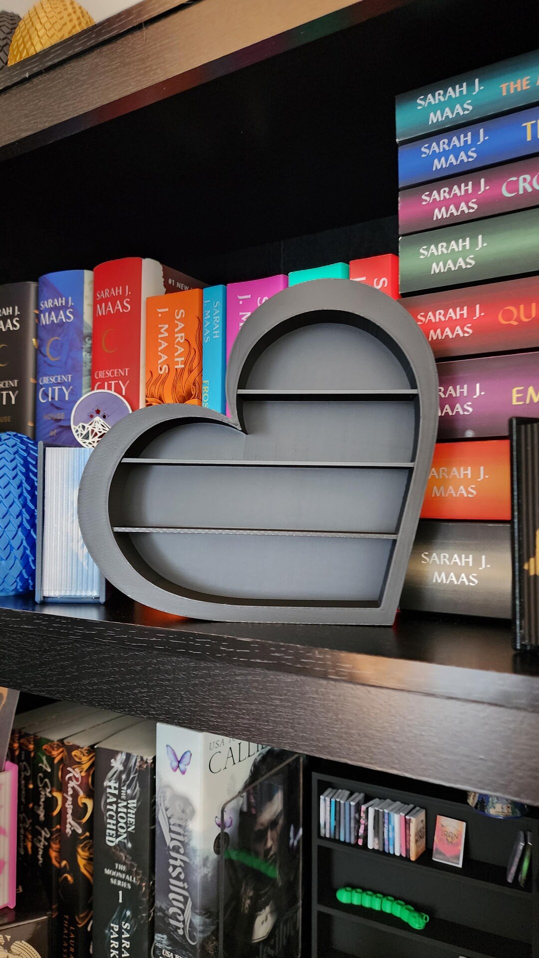 Mini Heart Bookshelf, Miniature Bookshelf, Mini Heart Shelf, Shelf for ...