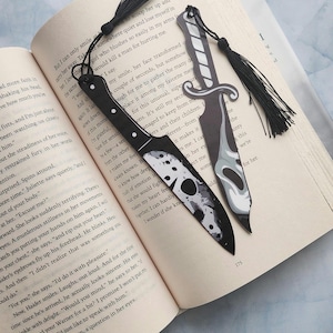 Horror Blade Bookmarks, Scary Bookmarks, Spooky Bookmarks, Gifts for Readers, Horror Fan Gifts, Book Lover Gifts