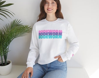 Sweater met ronde hals boekenwurm, sweater voor boekenliefhebber, cadeau boekenliefhebber