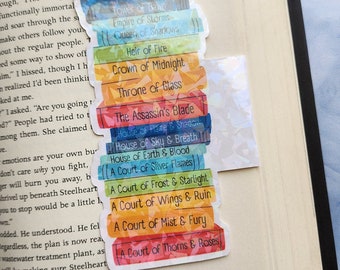 Segnalibro magnetico Stack of Book, segnalibro Sarah Maas, segnalibro Acotar, segnalibro Throne of Glass