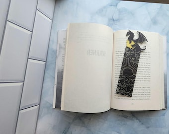 Drachen Lesezeichen: Fantasy Buch inspiriert