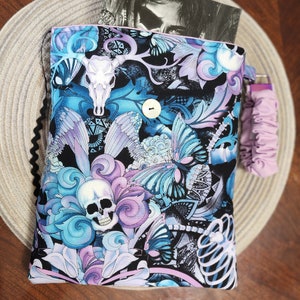 Bold Bones Book Sleeve, Book Protector, E Reader Sleeve, Book Pouch
