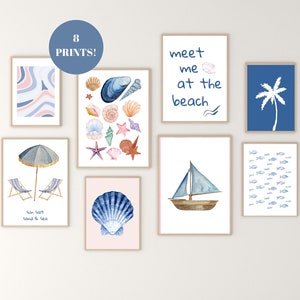 Coastal Wall Art Set: Summer Beach Prints (Digital Download)