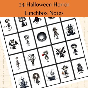 Halloween Horror Lunchbox Note | Lunch Box Note | Lunch Box Notes for Kids | Lunch Notes | Cute Notes | Preschool Notes | Kindergarten Notes