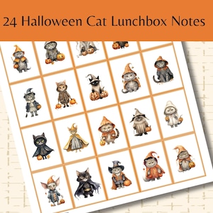 Halloween Cats Lunchbox Note | Lunch Box Note | Lunch Box Notes for Kids | Lunch Notes | Cute Notes | Cat Notes | Preschool Notes