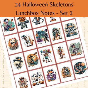 Halloween Skeleton Lunchbox Note | Lunch Box Note | Lunch Box Notes for Kids | Lunch Notes | Cute Notes | Preschool Note | Kindergarten Note