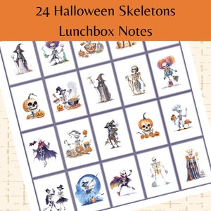 Halloween Skeleton Lunchbox Note | Lunch Box Note | Lunch Box Notes for Kids | Lunch Notes | Cute Notes | Preschool Notes