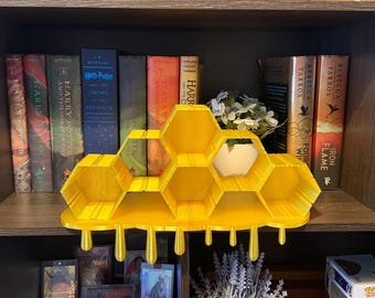 Honeycomb shelf decor