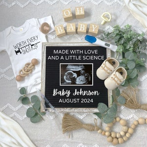IVF Pregnancy Announcement, Editable Pregnancy Announcement Template, Digital Pregnancy Announcement Gender Neutral, Baby Announcement, IVF