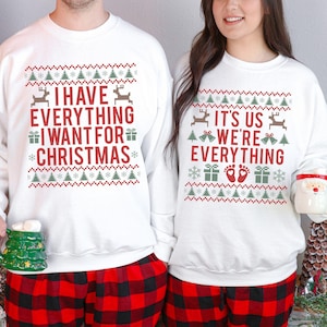 Christmas Pregnancy Announcement Sweatshirt For Couples, Christmas Maternity, Couples Pregnancy Shirts, Pregnancy Sweatshirt, Baby Reveal