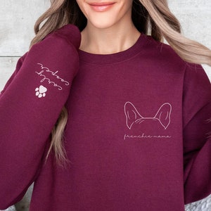 Personalized French Bulldog Sweatshirt Custom French Bulldog Gift Dog Mom Sweater Frenchie Mom Custom French Bulldog Shirt Frenchie Dad