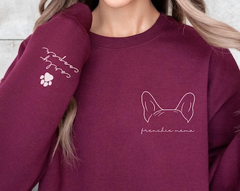 Personalized French Bulldog Sweatshirt Custom French Bulldog Gift Dog Mom Sweater Frenchie Mom Custom French Bulldog Shirt Frenchie Dad