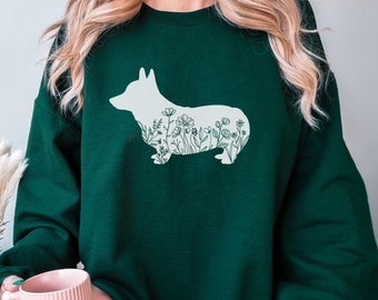 Corgi Mom Sweatshirt Corgi Gift Corgi Sweatshirt Dog Lovers Gift Floral Corgi Sweatshirt Dog Lover Sweatshirt Dog Mom Sweatshirt Corgi Shirt