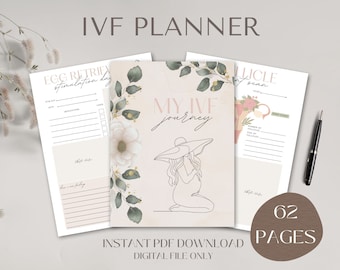 IVF Planner, IVF Journal, IVF Journey, Ivf Calendar, ttc Planner, Ivf Printable Planner, Ivf Gift, Fertility Planner, Infertility Organizer