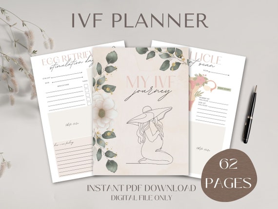 IVF Planner, IVF Journal, IVF Journey, Ivf Calendar, ttc Planner, Ivf Printable Planner, Ivf Gift, Fertility Planner, Infertility Organizer