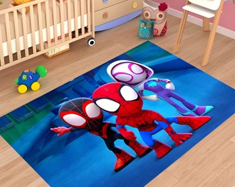 Spiderman Rug,Ghost Spider Rug,Superheros Rug,Cartoon Rug,Fantastic Rug,Movie Rug,Kids Room Rug,Area Rug,Birtday Gift Rug,Game Room Rug