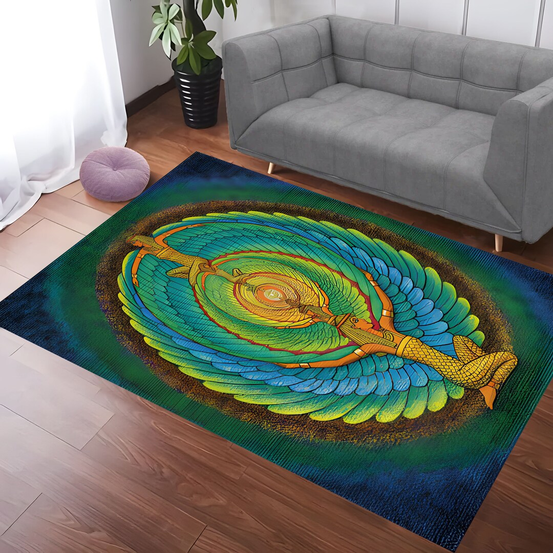 Egyptian Rug Horus Rug Ancient Egypt Rug Pattern Rug Etsy