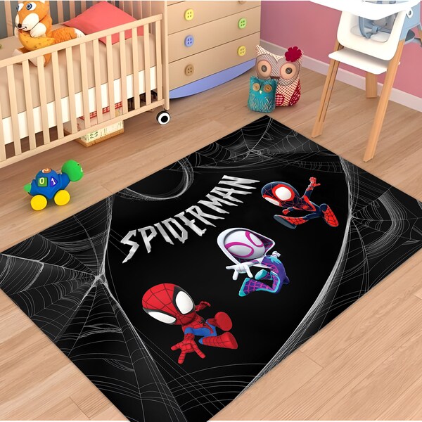 Spiderman Rug,Ghost Spider Rug,Amazing Spidey Rug,Superheros Rug,Cartoon Rug,Movie Rug,Kids Room Rug,Area Rug,Birtday Gift Rug,Game Room Rug