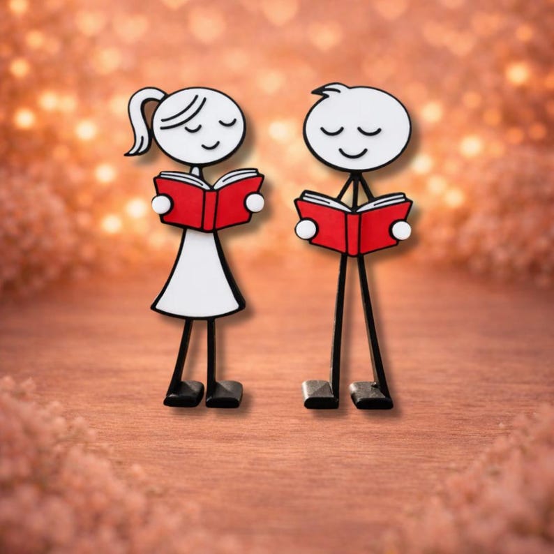 Mann oder Frau mit Buch – lesende Figur