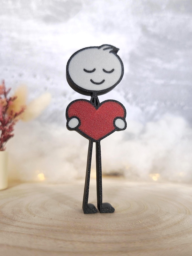 3D Druck Mann mit Herz – romantische Deko – Geschenk Partner