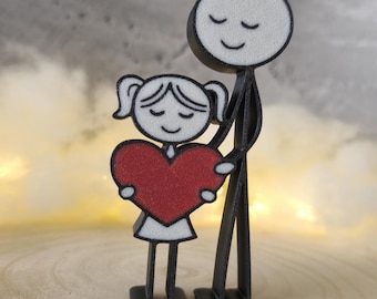 Papa mit Tochter - 3D Druck - Vatertag Geschenk