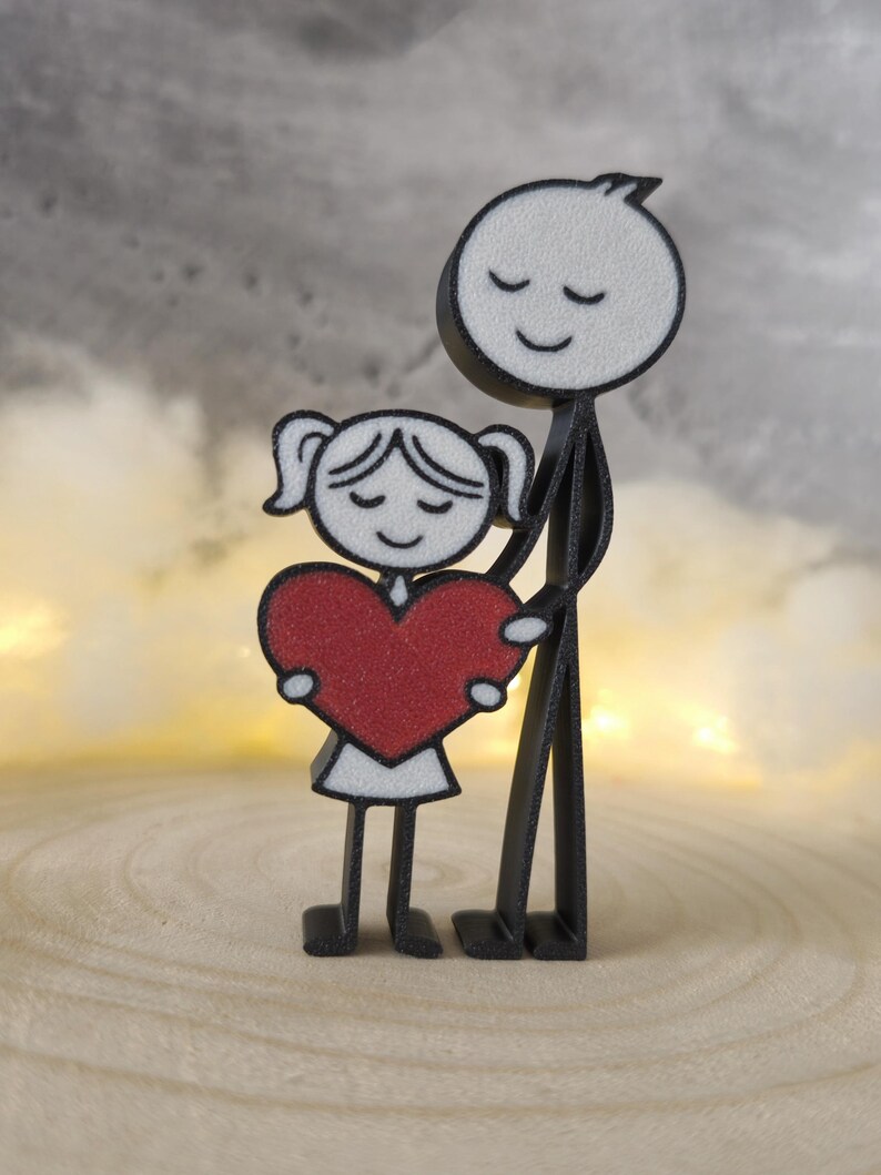 Papa mit Tochter – 3D Druck – Vatertag Geschenk