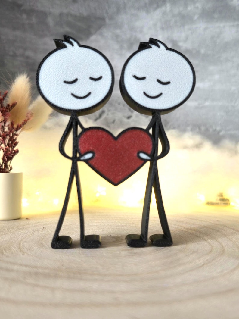 2 Männer mit Herz – Geschenk für Paare – gleichgeschlechtliche Liebe – LGBTQ Geschenk