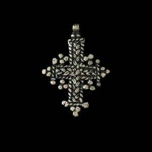 Ethiopian Cross, with woven pattern and textural design