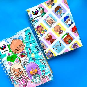 Family Christmas House Kids Busy Book, Roleplay Dollhouse Dress-up, A5 Size