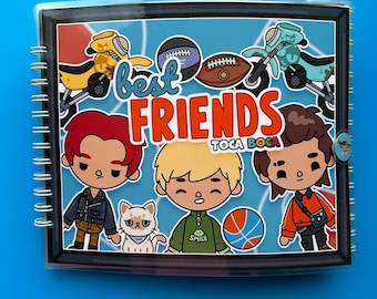 Toca Boca Friends House Busy Book – Roleplay Paper Dolls Activity (A4)