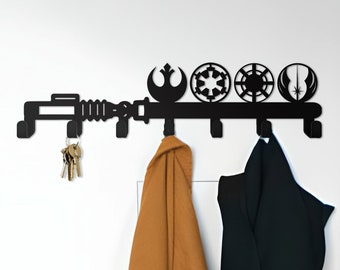 Llavero de metal - Orden Jedi - Percha de galaxia - Regalos de fandom - Colgadores de llaves mandalorianos - Ganchos modernos para llaves - Decoración navideña
