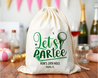 Personalized Golf Party Favor Bag - Custom Hangover Kit - Bachelor Party Swag - Golf Theme Favor Bag -Wedding Favor Bag - Drawstring Pouches