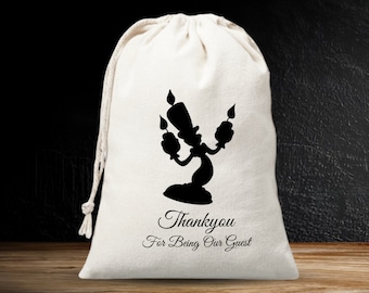 Personalized Favor Bag: Beauty and the Beast Party, Bridal Shower Gift