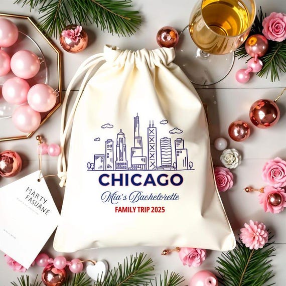 Bolsa de regalo personalizada para despedida de soltera en Chicago
