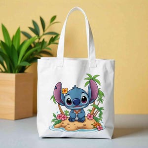Disney Stitch Einkaufstasche - Wiederverwendbare Einkaufstasche - Einkaufstasche für Kinder - Geschenk für Sie - Geburtstagsgeschenk - Stitch-Liebhaber-Geschenk